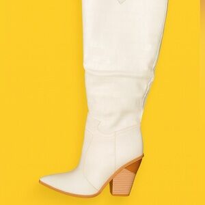 White Knee-High Women's Boots